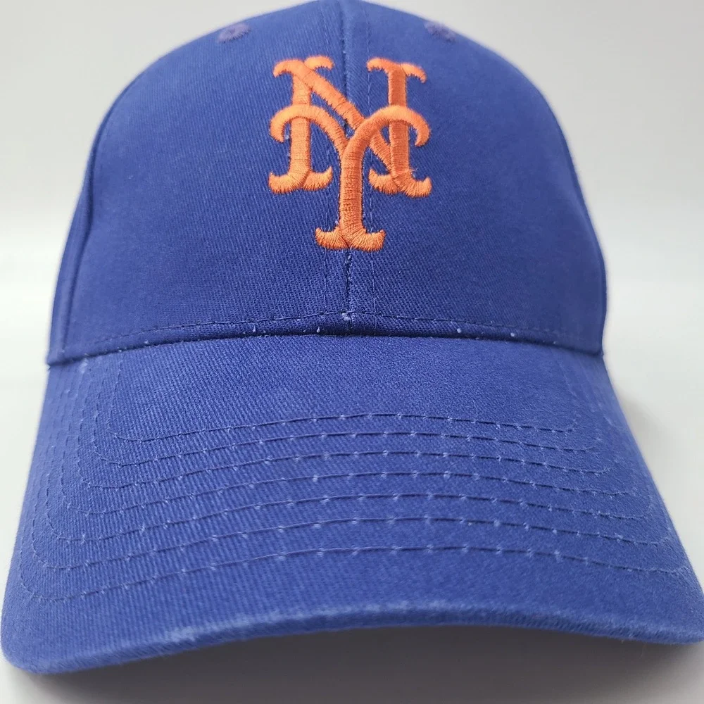 Youth New York Mets Hat Adjustable 47 Brand Blue Orange MLB Baseball Logo Boys